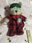 Starbucks 2020 Limited Edition Bear In Red And Black Pajamas