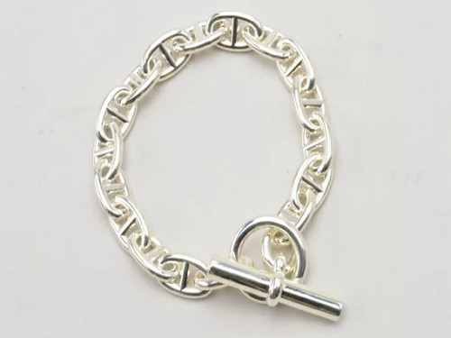 HERMÈS Bracciale HERMES Chaîne d'Angkle MM 17 cornici accessori argento 925 59 6g