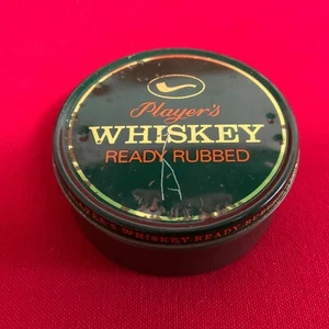 Publicidad de metal vacía de lata de tabaco frotada lista para whisky para jugadores de colección - Imagen 1 de 4