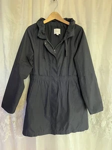  Ann Taylor Loft Petites Size MP Black Zip Up Jacket 254134 - Picture 1 of 9