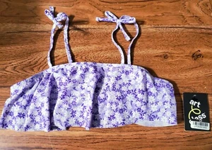 Art Class Girl Purple Floral Swim Top Size XL (14) New - Picture 1 of 5
