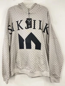 Messi x Siksilk Monogram Print Oversized Hoodie Sweatshirt Men’s Large AOP Logo - Picture 1 of 8