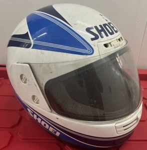 Men’s Shoei Blue/White Motorcycle Helmet Size XL/ Fair Condition - Picture 1 of 6