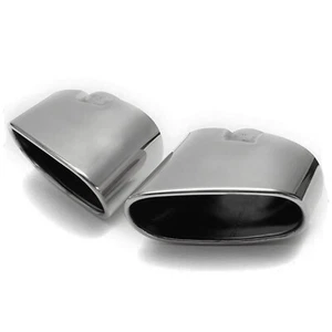 2x Edelstahl Chrom Auspuffblende Endrohr passend für BMW X5 E70 2006-2013 Massiv - Bild 1 von 4