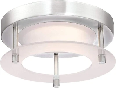 Westinghouse 6575200 Remi 灯 6 英寸 LED 吸顶天花板拉丝镍 12W — 第 1/4 张图片