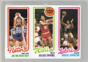 Dr J/Julius Erving/Magic Johnson/Kolff 1980-81 Topps #139 / 162 / 174 - Picture 1 of 2
