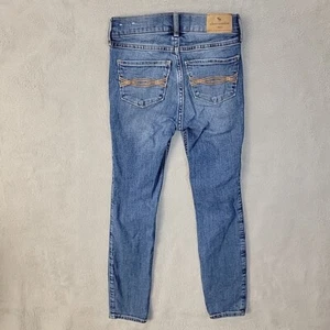 Abercrombie Kids High-Rise Jean Leggings Medium Wash Girls Size Slim 7/8 - Picture 1 of 4