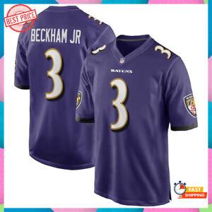 Odell Beckham Jr. #3 Ravens 2023-24 3D Printed Jsy Purple Shirt