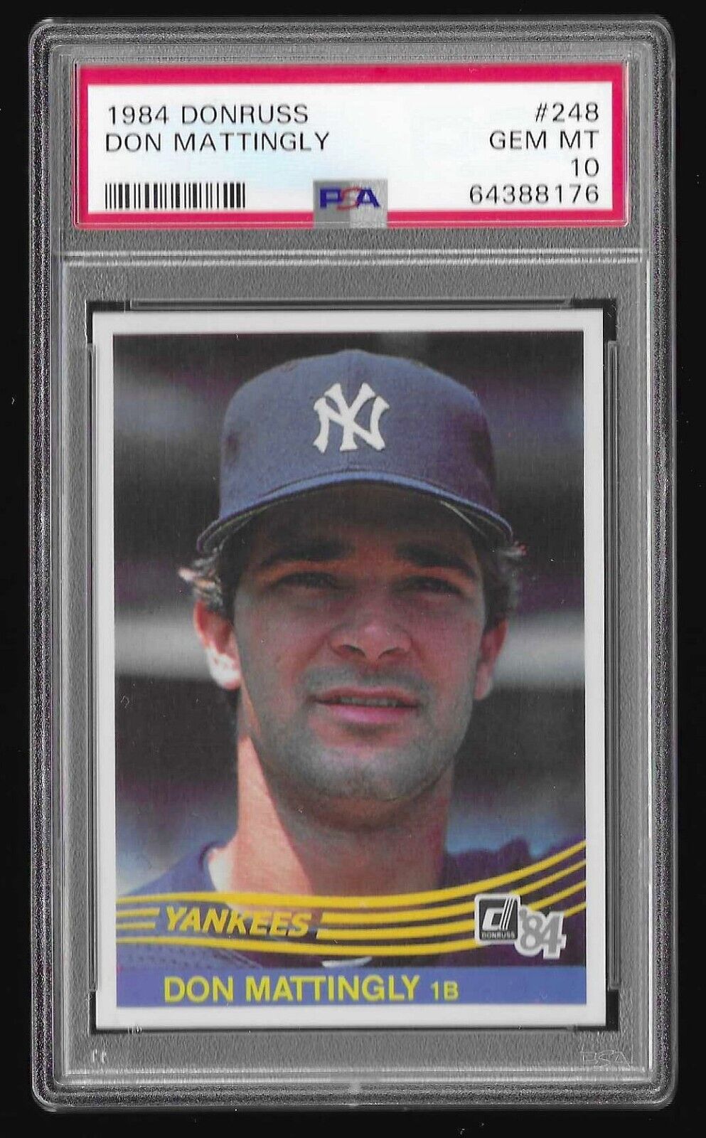 Don Mattingly 1984 Donruss PSA 10 GEM MINT Rookie Card #248 Yankees PSA 10 RC