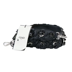 FENDI Shoulder Strap Belt Leather Black Authentic - Picture 1 of 24