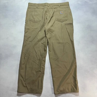 Carhartt FR Flame Resistant Work Pants Men's 40x30 Tan Canvas Utility Cat 2 - Image 1 of 4