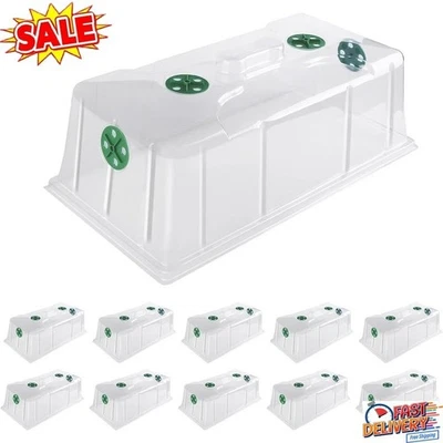 Cúpula de humedad alta con 4 respiraderos bandeja de propagación de crecimiento de plántulas invernadero Foto 1 de 4