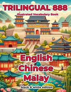 Trilingual 888 English Chinese Malay Illustrated Vocabulary Book: Help your chil - Picture 1 of 1