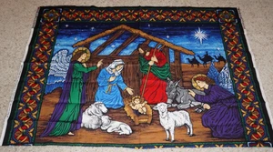 47" x 31", Cranston, "Manger Scene", Cotton, Sewing/Quilting Fabric - Picture 1 of 1