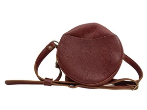Bandolera circular de cuero marrón Portland Leather Goods - Imagen 1 de 7