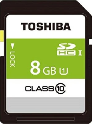 TOSHIBA SDHC card 8GB SDAR40N08G Class10 UHS-I maximum transfer rate 40MB/s F/S - Image 1 of 3