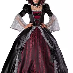 Retro Vampire Costume For Women Stand Collar Dress For Masquerade Events - Picture 1 of 3