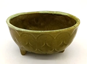 Vintage Cookson Pottery 2706 Green MCM Oval 6.5" Footed Planter - Picture 1 of 6