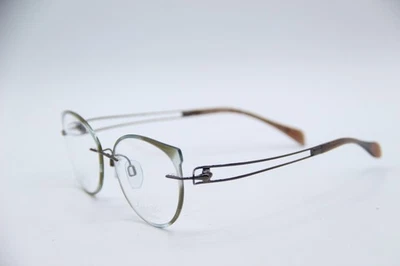 NEW LINE ART CHARMANT XL 2159 BR BROWN HORN AUTHENTIC FRAMES EYEGLASSES 52-16 - Image 1 of 4