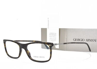 GIORGIO ARMANI Eyeglasses Tortoise Rectangular Frame 52-17-145 7085 5028 - Image 1 of 4
