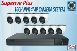 Sistema de cámara Superlive Plus 16 canales 16 canales 4K NVR con disco duro de 4 TB y cámara PoE de 10x 4 MP - Imagen 1 de 7
