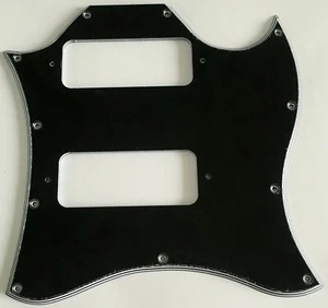 Guitar Pickguard For Gibson US SG P90 Without Birdge Hole Drill Style,5Ply Black - Picture 1 of 6