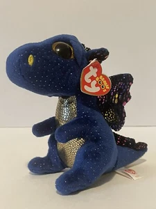 TY Beanie Boos 9" Sapphire the Blue Dragon Stuffed Animal Medium Plush - Picture 1 of 8