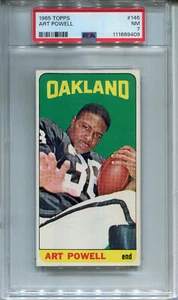1965 Topps #146 Art Powell PSA 7 NM Oakland Raiders - Foto 1 di 2