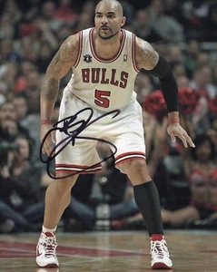 Carlos Boozer Chicago Bulls Signed 8x10 Photo COA 7 - Picture 1 of 1