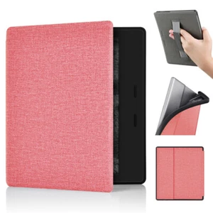 For Amazon Kindle Oasis 2/3 10th Leather Smart Case Magnetic Cover W/ Hand Strap - Picture 1 of 28