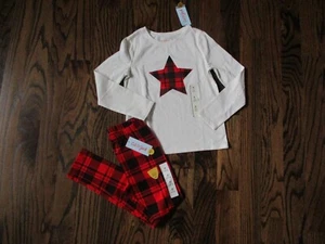 Cat & Jack Red Plaid Leggings Set Size Girl's M(8) NWT - Picture 1 of 8