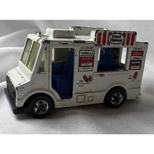 HOT WHEELS GOOD HUMOR TRUCK 83 WHITE WITH RED WRITING BLUE INTERIOR - Picture 1 of 6