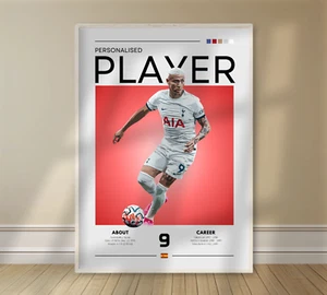 Custom Football Player Poster - Personalized Football Art Print of Any Player - Picture 1 of 4