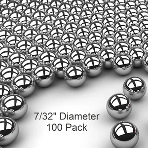 100 bolas de rodamiento de acero cromo cromo cromo de precisión G25 de 7/32" pulgadas AISI 52100 - Imagen 1 de 2