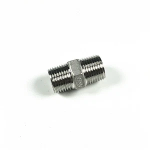 1/8"-2" Male to Male Hex Nipple Stainless Steel 304 Threaded Pipe Fitting BSPT - Imagen 1 de 4