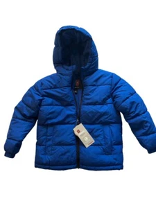 New Swiss Tech Boys Winter Puffer Jacket with Plush Lined Hood Small Blue NWT - Picture 1 of 4