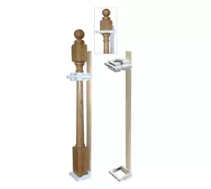 No Hole Stairway Baby Gate Mounting Kit - Fits Posts from 2 3/4 - 3 1/2 inches - Picture 1 of 10