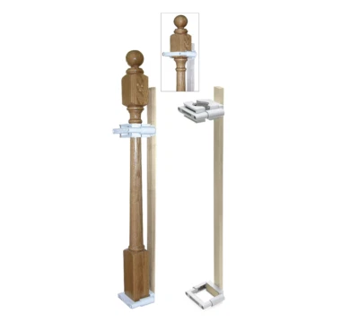 Комплект для крепления детских ворот без отверстий для лестницы — подходит для стоек от 2 3/4 до 3 1/2 дюймов  - Изображение 1 из 4