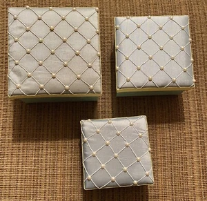 Square Decorative Trinket Box Set Of 3 - Picture 1 of 5