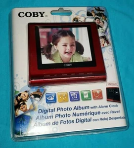 COBY DP356 Red Digital Photo Album with Alarm Clock USB • New Sealed - Picture 1 of 8