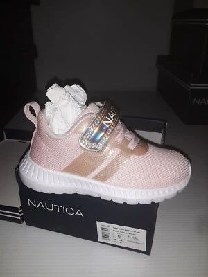New With Box GIRLS Kids/Toddler NAUTICA towhee PINK/gold iridescent Size 6 ☆#00p - Image 1 of 4