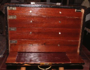 VINTAGE ENGINEERS CABINET MAKERS 4 DRAW TOOL BOX JEWELLERS CRAFTERS WATCH MAKER - Picture 1 of 16