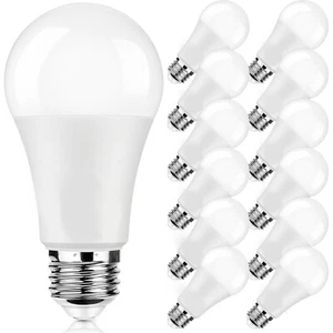 20 Pack LED Light Bulbs 7W fits E27 Bulbs Base 6500K Daylight White Non-Dimmable - Picture 1 of 12