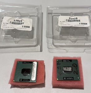 Lot Of 2 Intel Pentium M 760 SL7SM 2.0/2M/533 Mobile CPU Socket mPGA478C