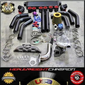 94-02 Honda Accord CL F22 F23 Turbo Cargador Kit T3/T4 Cooler + Bov - Imagen 1 de 7