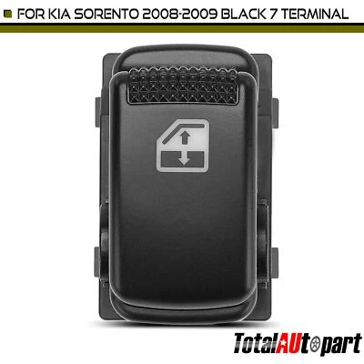 Interruptor de ventana eléctrica negro para Kia Sorento 2008 2009 pasajero trasero lado derecho Foto 1 de 4
