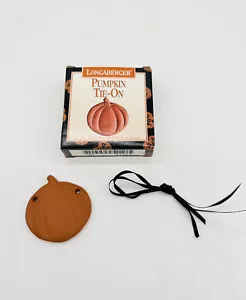 Longaberger Pumpkin Tie-On Basket Accessory Fall Halloween Retired Terracotta - Picture 1 of 5