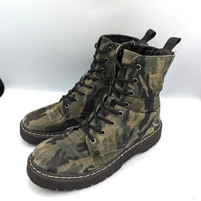 Sincerely Jules Camo Harley Womens 8.5 Camouflage Platform Combat Boots - FLAW - Image 1 of 4