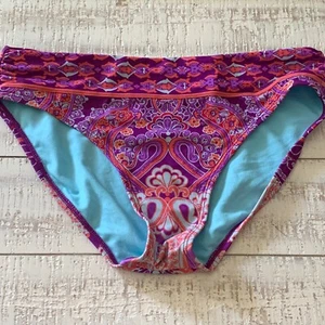 NWOT Bikini Bottom Pink Paisley Print Small - Picture 1 of 4