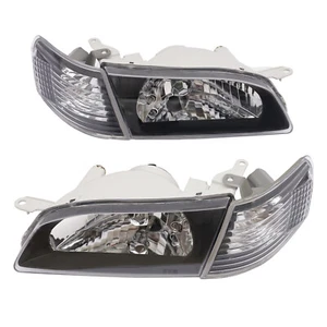 Headlight For 1995-1999 Toyota Tercel Left and Right Side Front Headlamp Sets - Picture 1 of 15